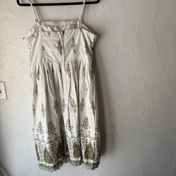 Y Apparel Dress Y2k Fairy Small White Green Boho‎ Sundress Crochet Lace Midi - Picture 7 of 9